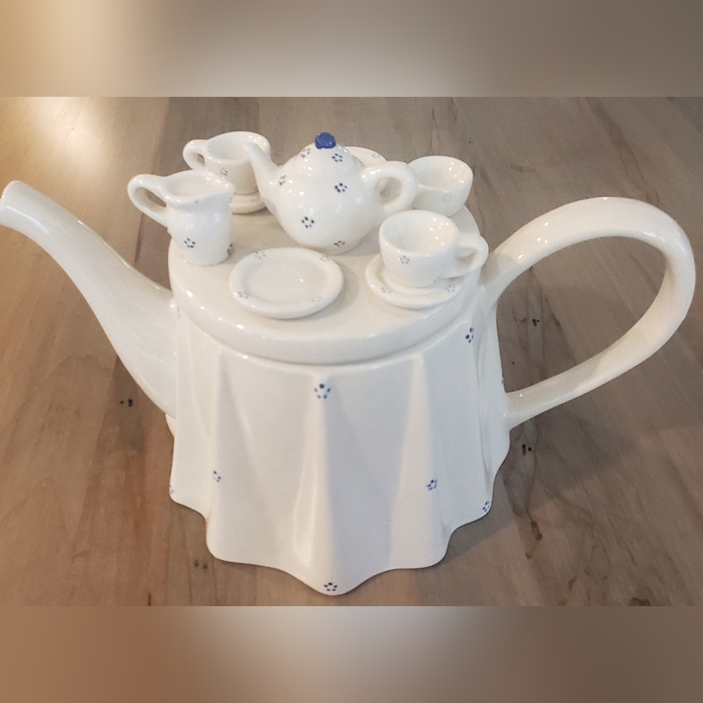 TEAPOT "Tea for Two" Sunshine 1987 England Ceramics/Decor/Display/Collectors